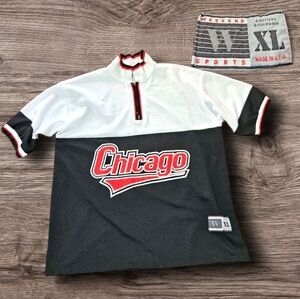 70s WEEKEND Sports Chicago Bulls Shooting XL Shirt Zip USA Made Vintage Jersey